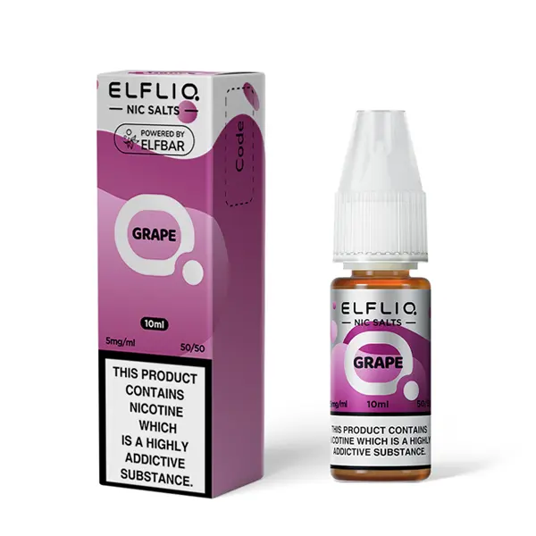  Grape Nic Salt E-Liquid by Elf Bar Elfliq Salts 10ml 